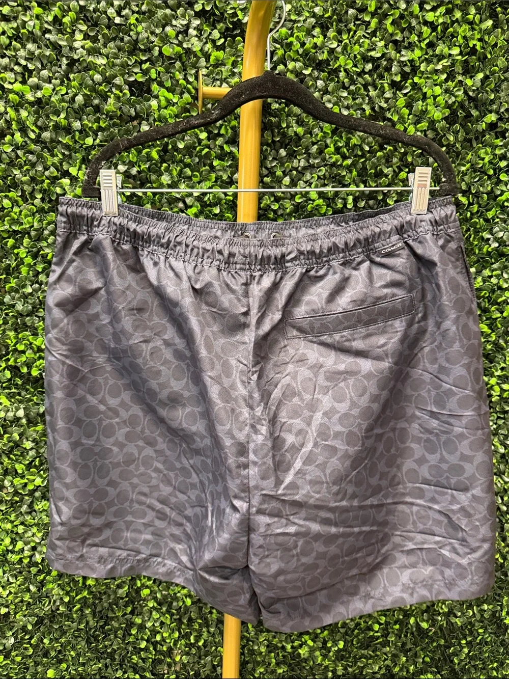 COACH SIGNATURE SWIM TRUNKS NAVY - XL